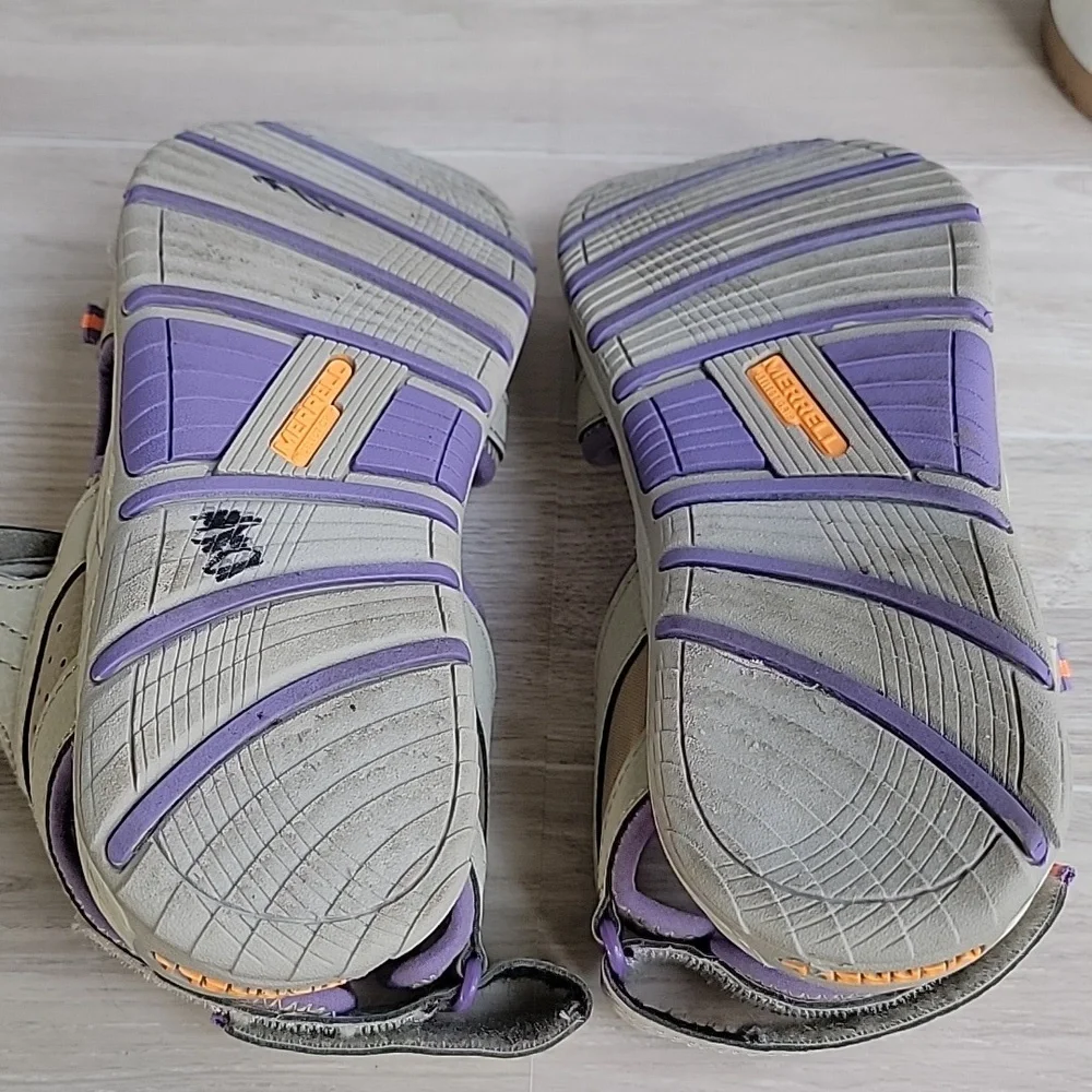 Merrell Youth Girl Panther 2.0 Adjustable Strap Comfort Sport Sandal Beige Sz 5